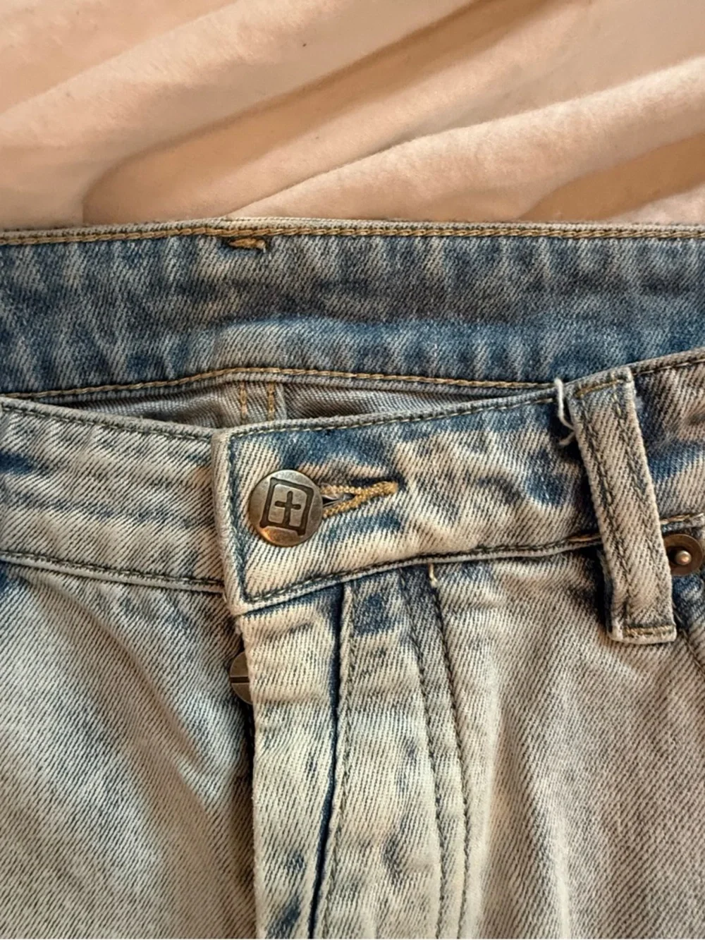 Ksubi Van Winkle Jeans 33 Light Wash Distressed Skinny Denim Trashed Men’s